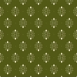 EQP Patchworkstof - Damask - Juniper green